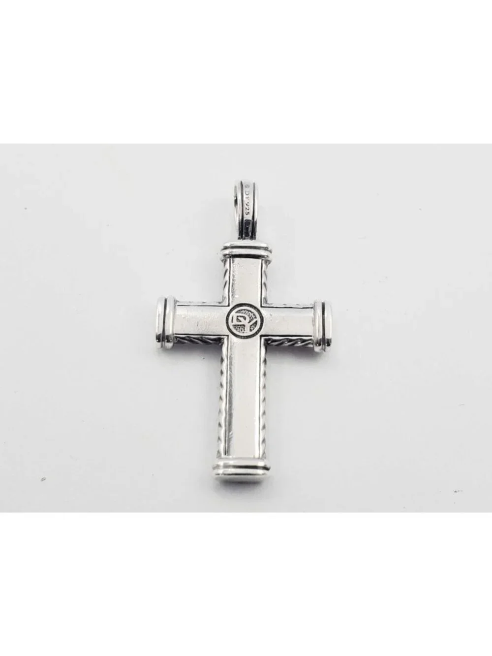 David Yurman Chevron Cross Pendant Sterling Silver